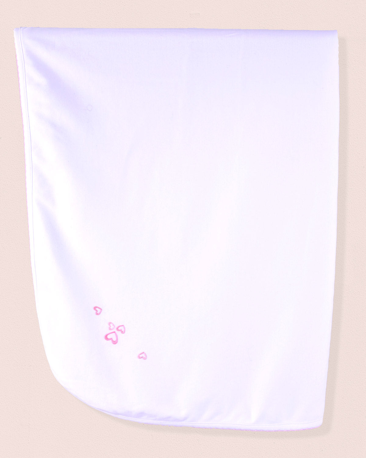 Pima Embroidered Primrose Hearts Receiving Blanket